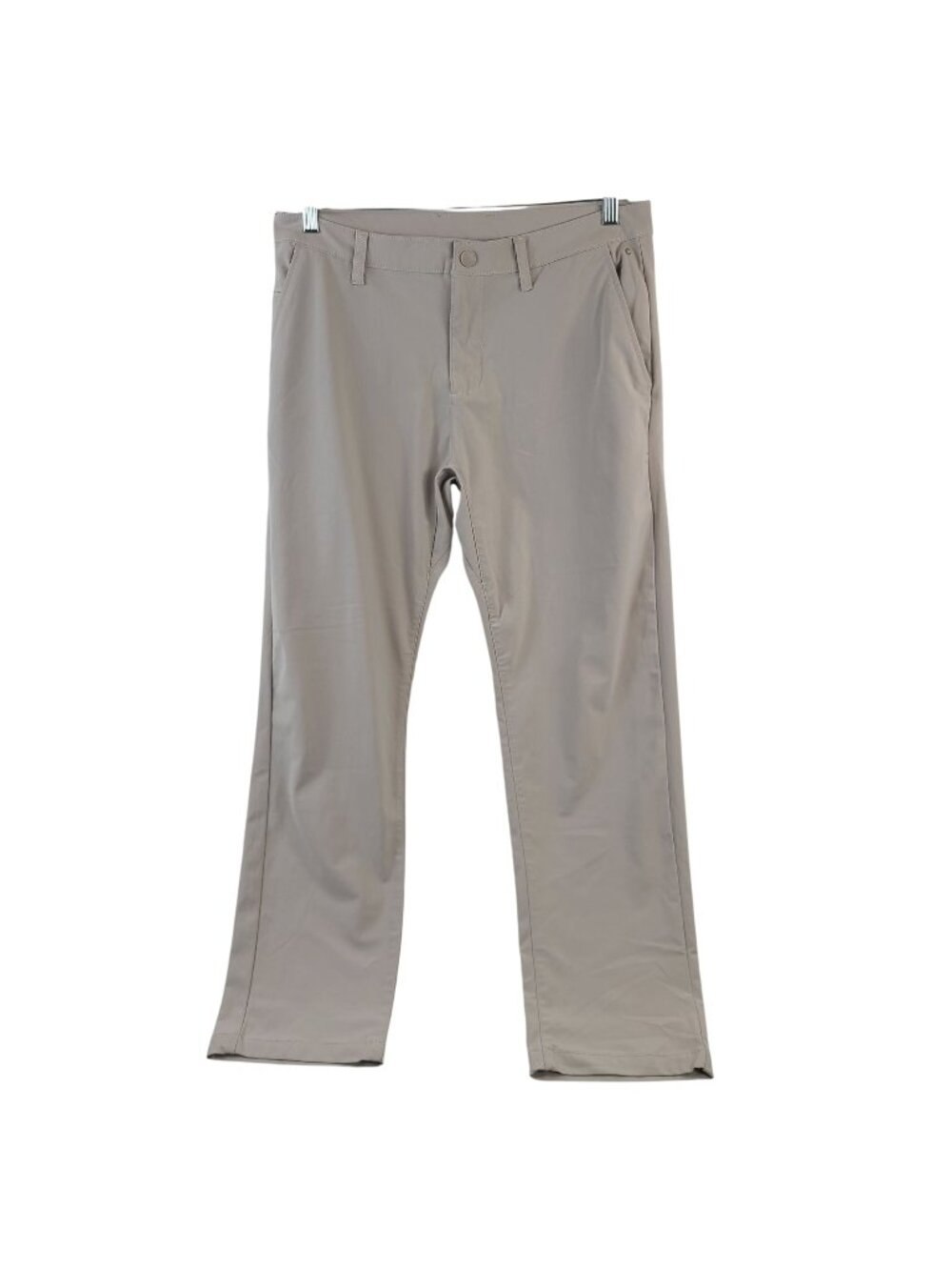 Kenneth Cole Men's Active Beige Pants 34x30 Slim Fit Lightweight Polyester Blend